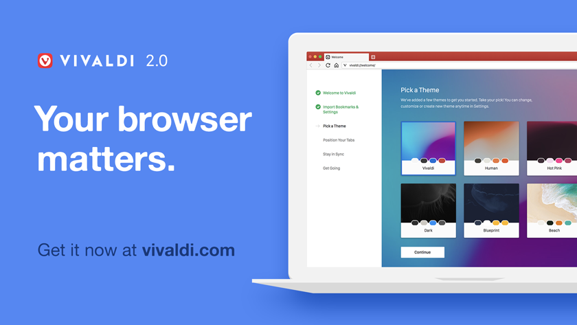 Vivaldi — Your browser matters. Take Control.